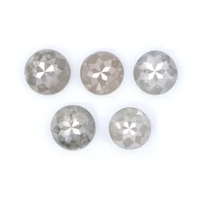 Natural Loose Rose Cut Salt And Pepper Diamond Grey Color 1.14 CT 3.45 MM Round Rose Cut Shape Diamond L6088