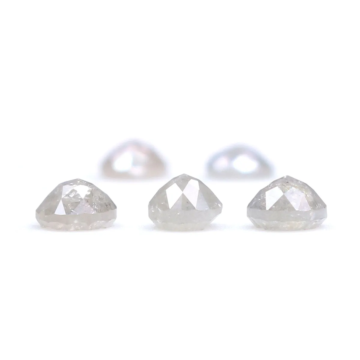 Natural Loose Rose Cut Salt And Pepper Diamond Grey Color 1.14 CT 3.45 MM Round Rose Cut Shape Diamond L6088