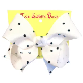 Navy Crystal Medium Bow