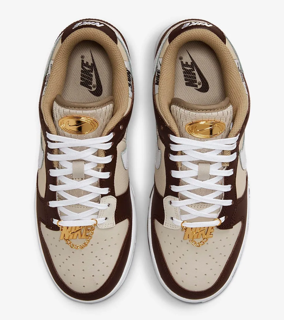 Nike SB Dunk Low Brown Basalt White Metallic Gold DX6060-111