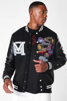 Ofcl Homme Multi Badge Varsity Bomber