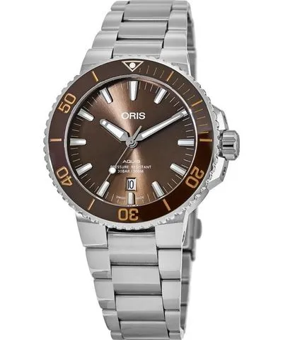 Oris Aquis Date Brown Dial Stainless Steel Men's Watch 01 733 7730 4152-07 8 24 05PEB 01 733 7730 4152-07 8 24 05PEB