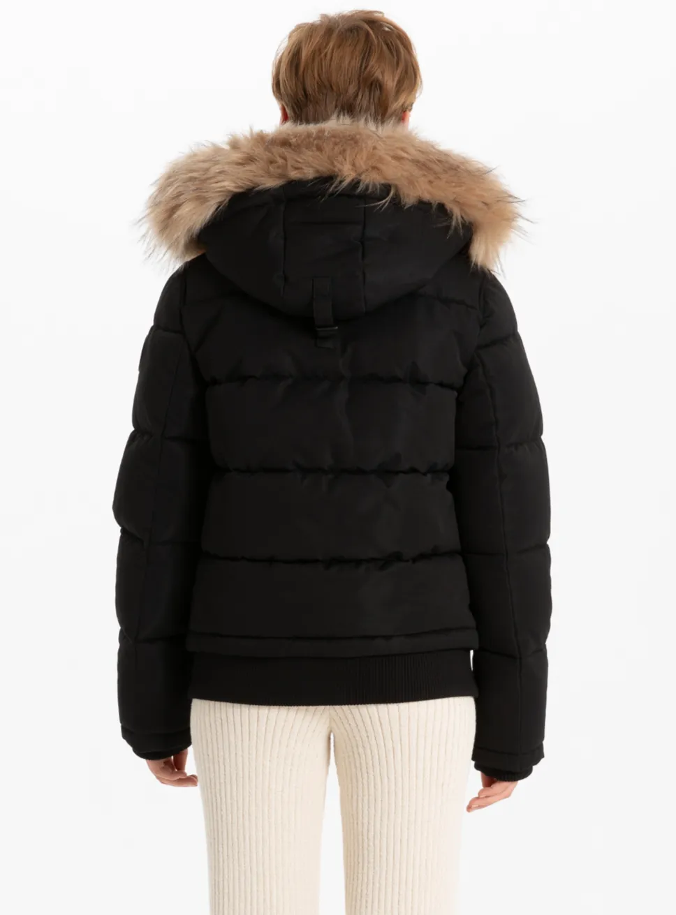 OVALIA | Removable Hood &Fur Bomber|| OVALIA | Capuche amovible et bomber en fourrure