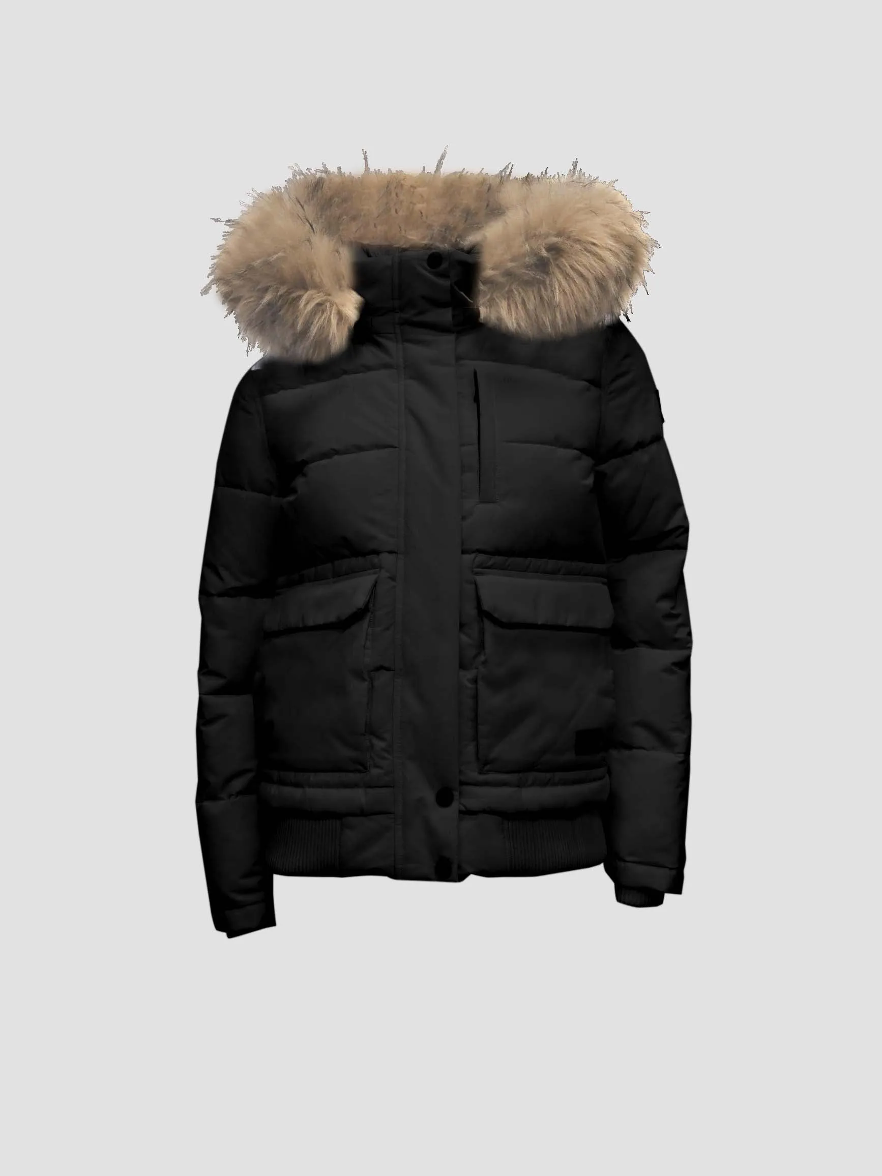 OVALIA | Removable Hood &Fur Bomber|| OVALIA | Capuche amovible et bomber en fourrure