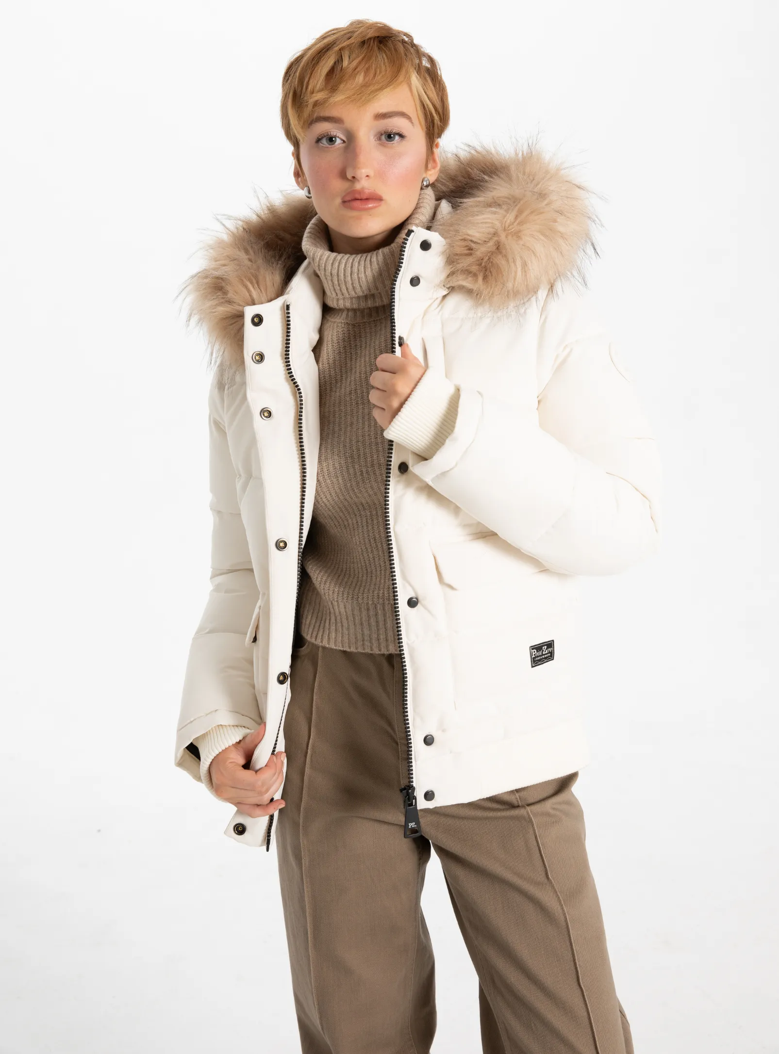 OVALIA | Removable Hood &Fur Bomber|| OVALIA | Capuche amovible et bomber en fourrure