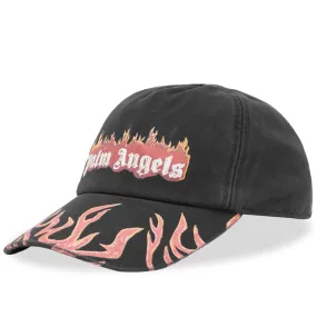 Palm Angels Flames Logo CapBlack & Red