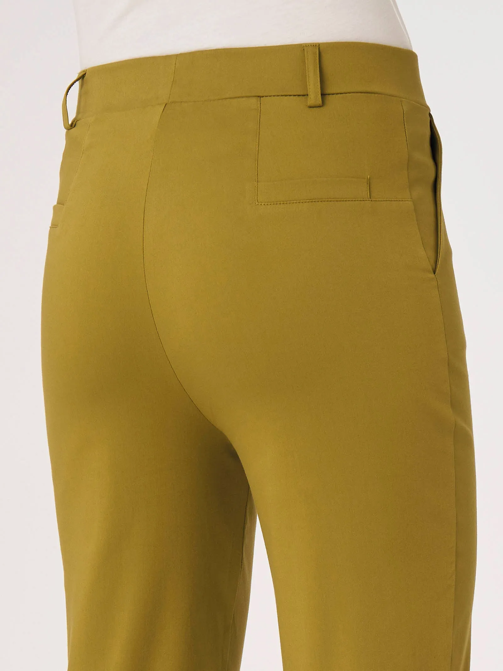 Pantalone Chino in Satin Power - Green Moss