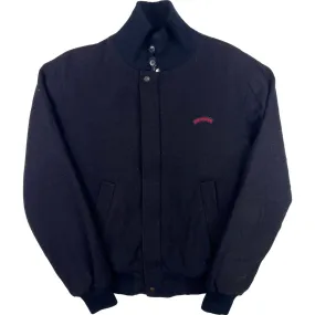 Paul & Shark Yachting Wool Blend Collared Bomber Jacket Black