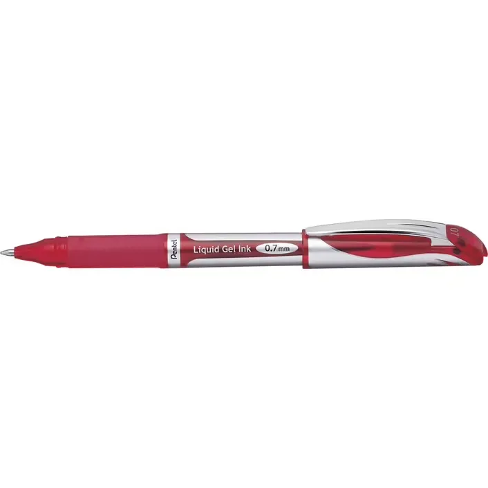 Pentel BL57 Energel Liquid Gel Ink 0.7mm Medium Pen Red Box 12