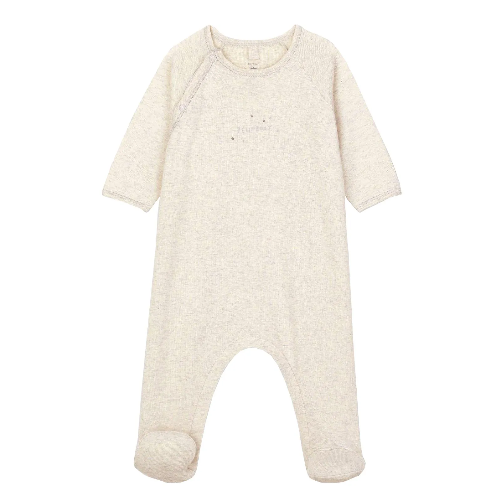 Petit Bateau Baby Side Snap Footie - Melange