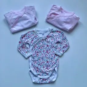 Petit Bateau Set Of Three Long Sleeve Bodysuits : 3 Months