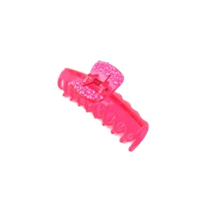 Pink Large Claw Clip with Crystals