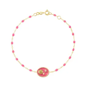 Pink Rose Bracelet, Yellow Gold, 6.7