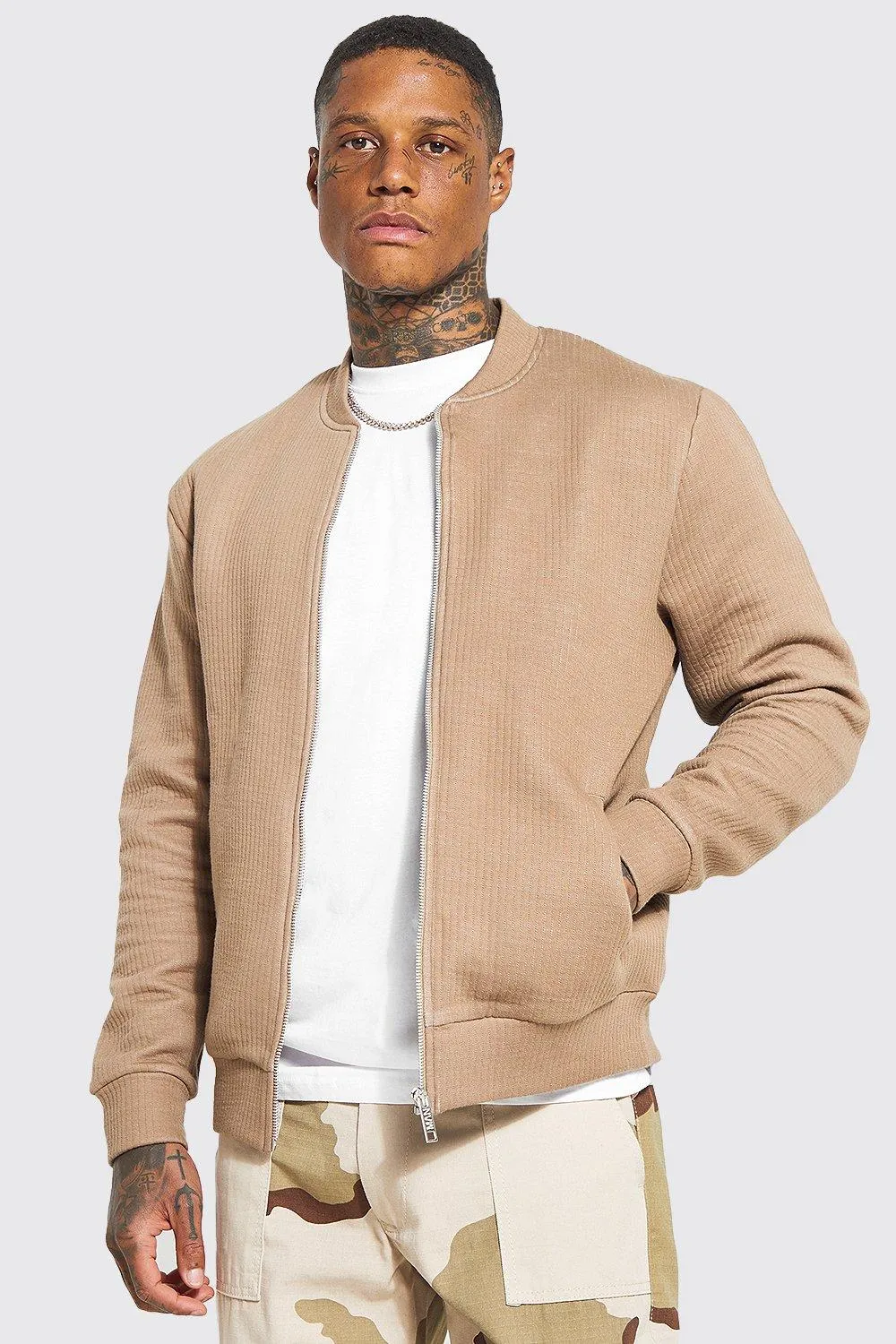 Ribbed Jersey Bomber