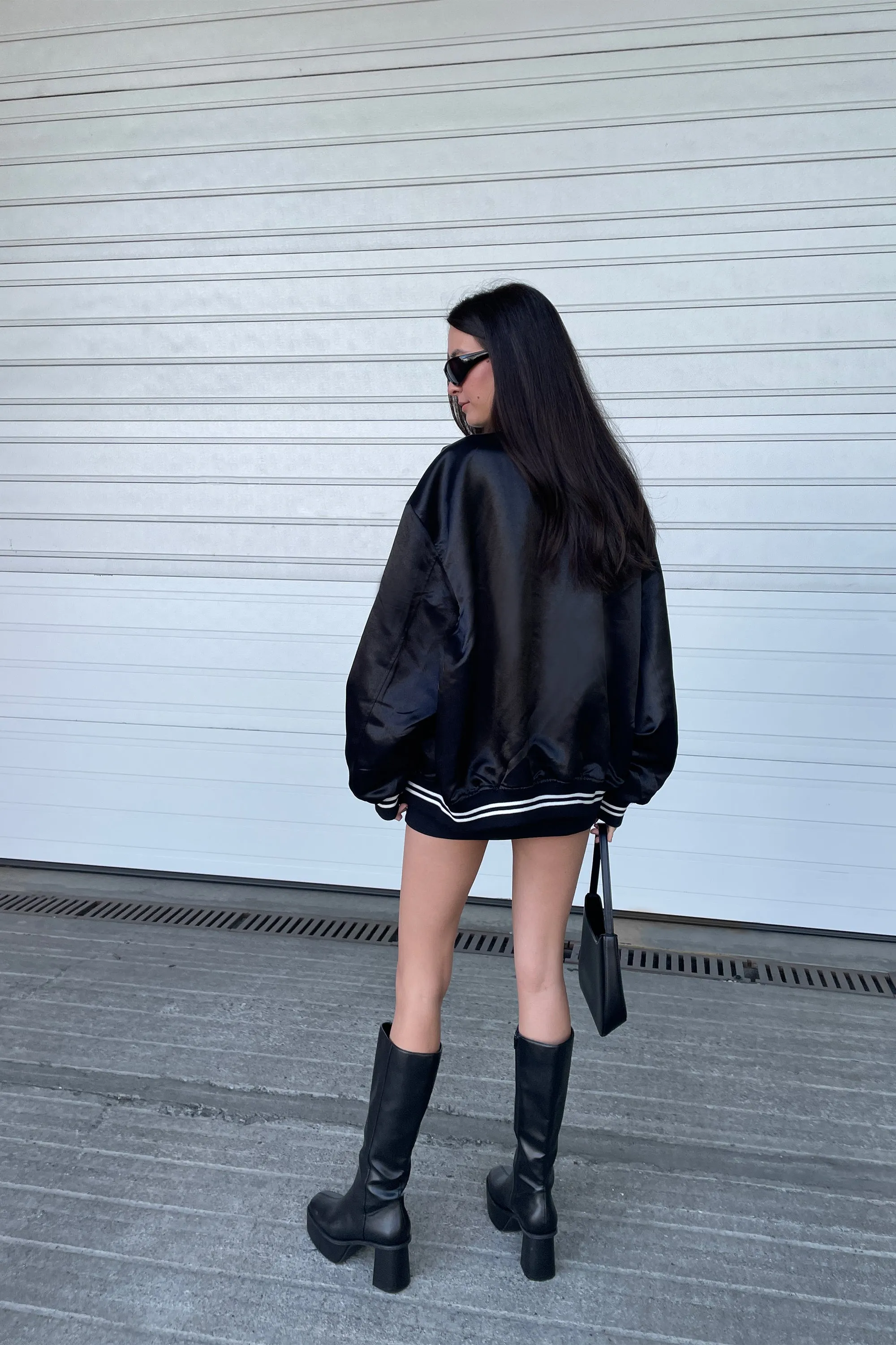 SATIN BOMBER JACKET