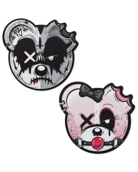 Scummy Bears: Gothic AF His & Her Zombie Bear Nipple Pasties