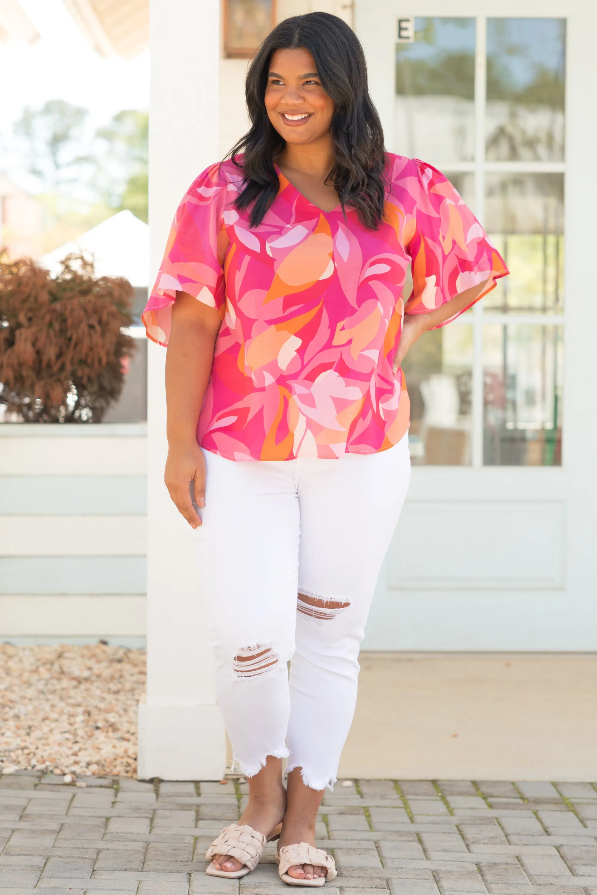 She Drives Me Crazy Top, Pink Multi