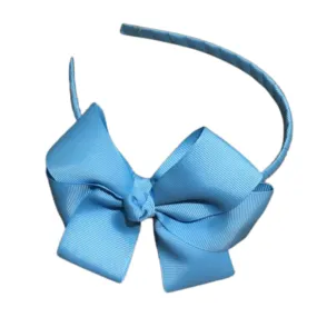 Sienna Alice Band French Blue Bow