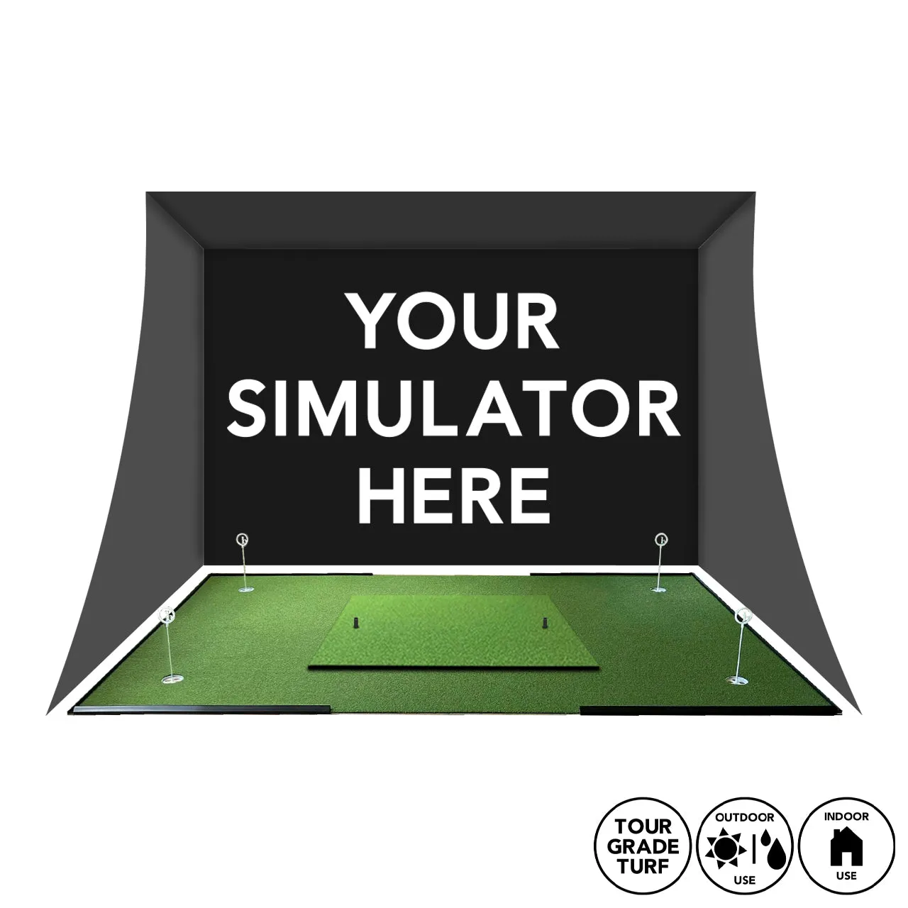 Simulator Putting Turf | 2-in-1 Tour Quality Turf Putting Green/Hitting Turf