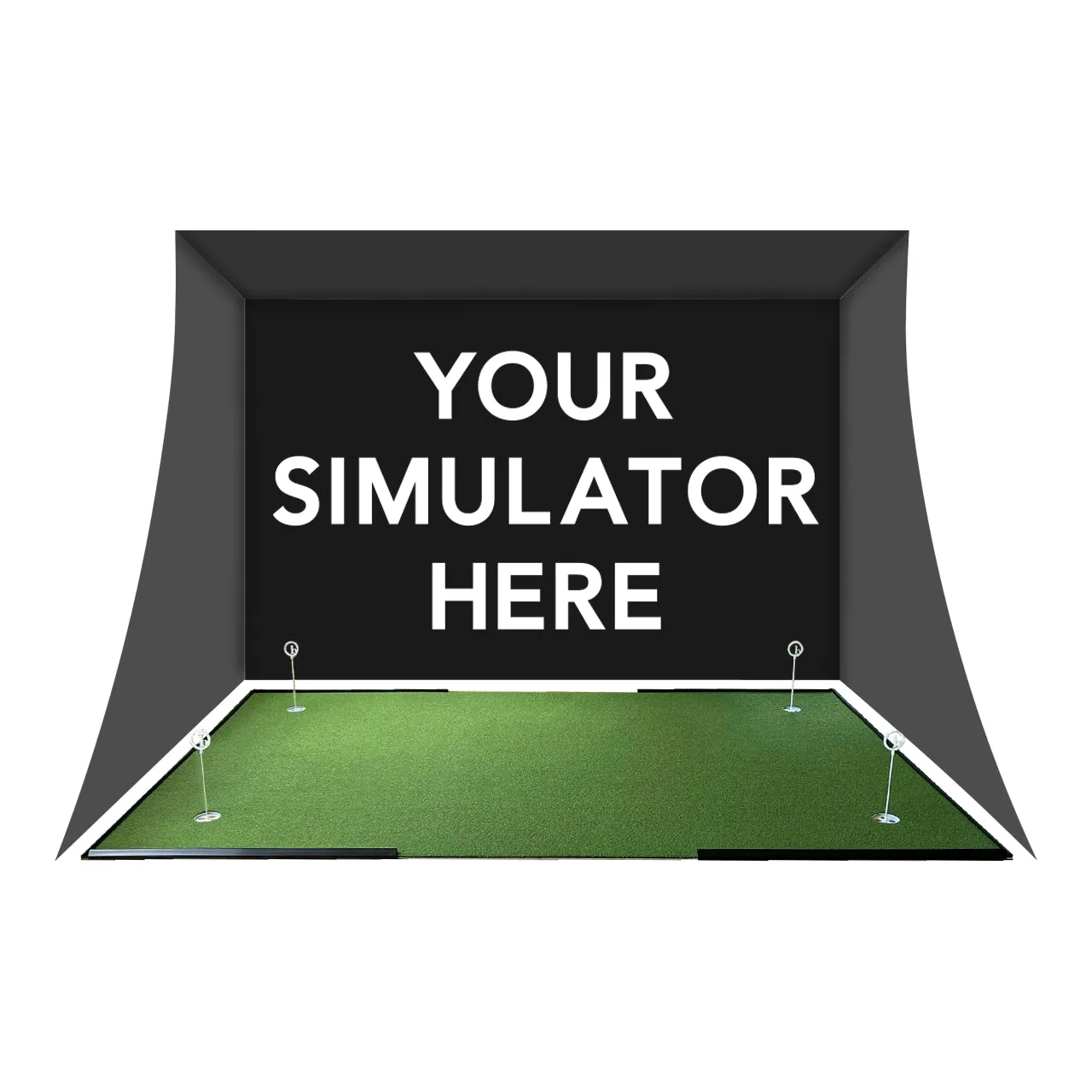 Simulator Putting Turf | 2-in-1 Tour Quality Turf Putting Green/Hitting Turf