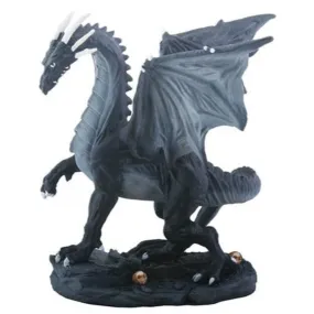 Small Midnight Black Dragon Figurine