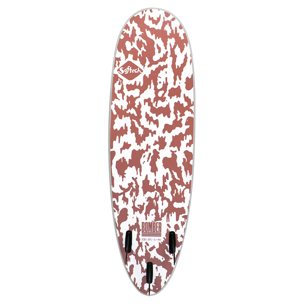 Softech Bomber 6'10 Surfboard - Dusty Red/Grey