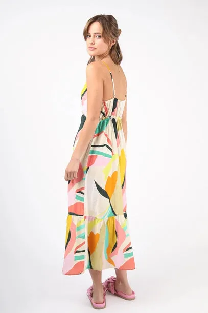 Splash Pad Printed Midi Dress