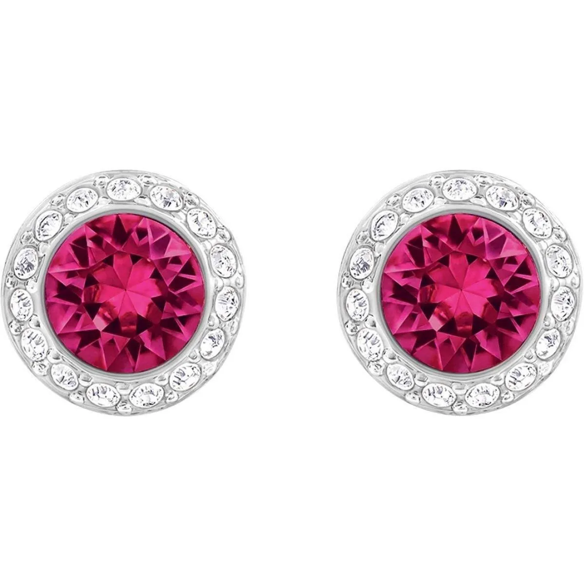 Swarovski Red Crystal ANGELIC Pierced Earring, Rhodium -5446022