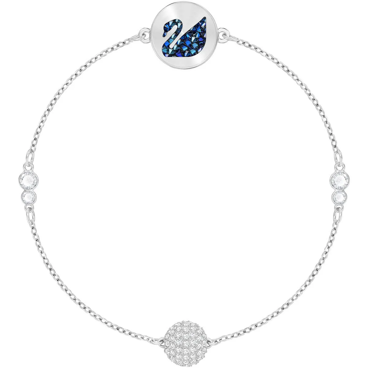 Swarovski Remix Collection SWAN STRAND, Blue, Rhodium -5375252