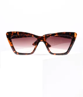 Tortoise Square Cat Eye Sunglasses