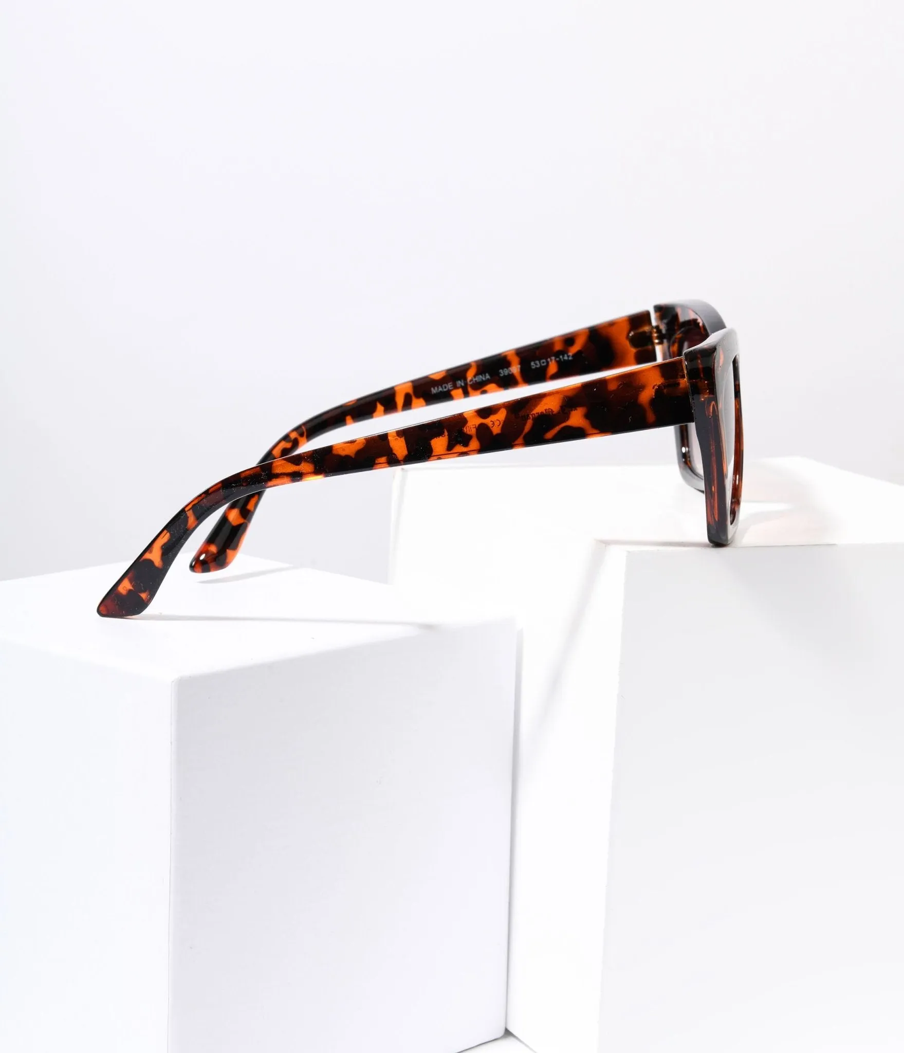 Tortoise Square Cat Eye Sunglasses