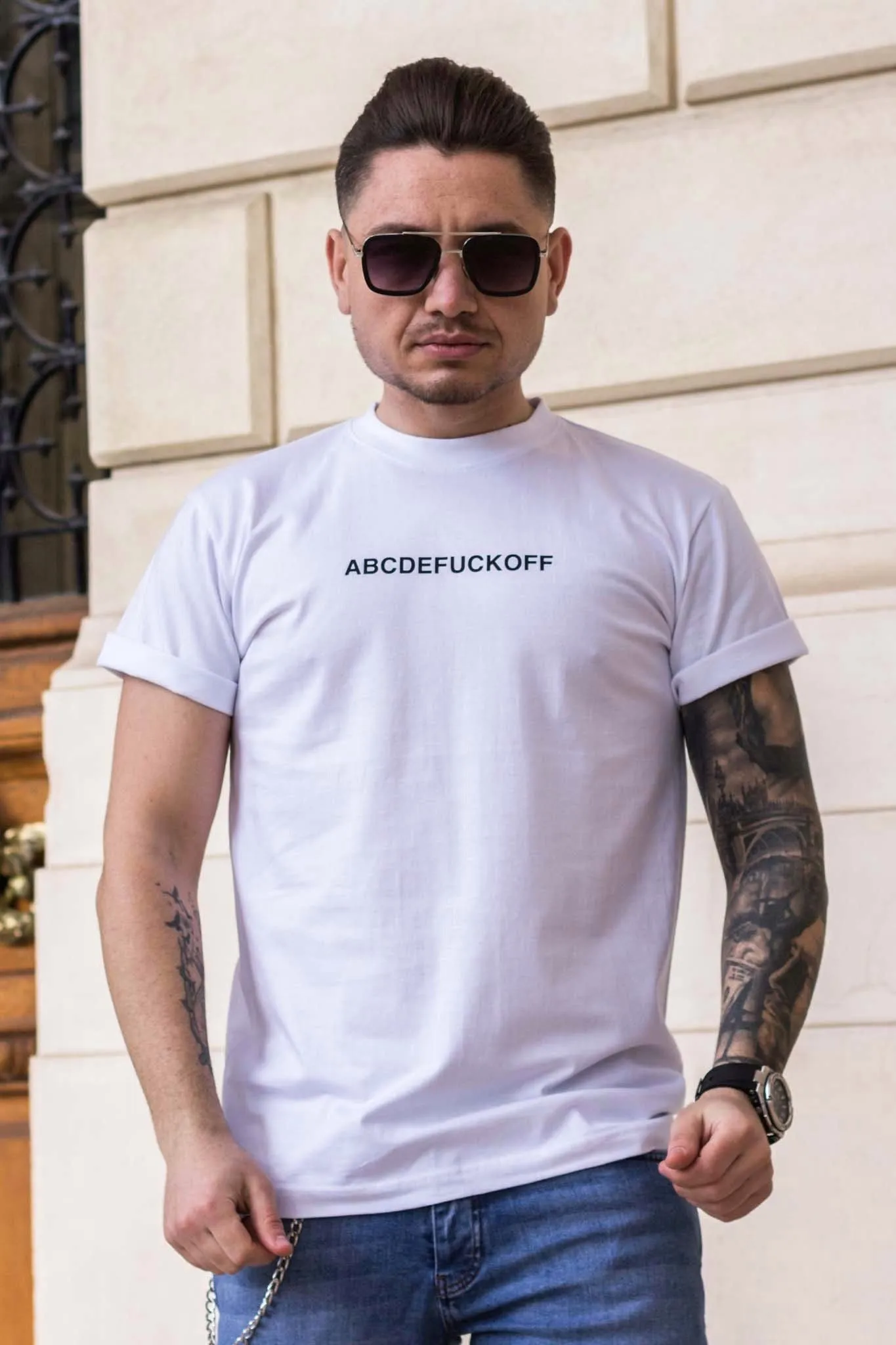 Tricou ABC White