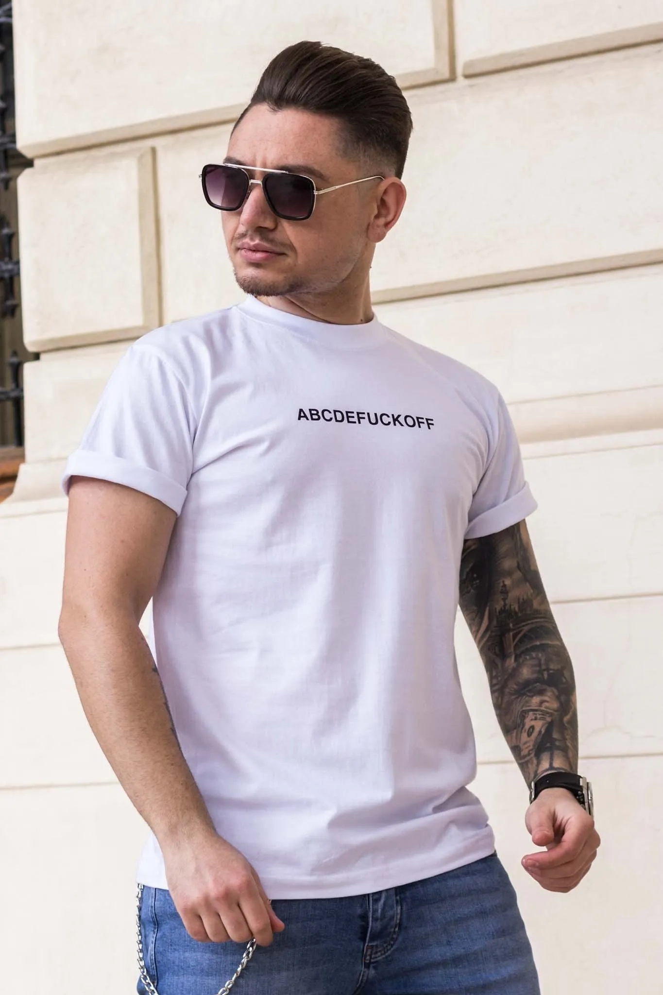 Tricou ABC White