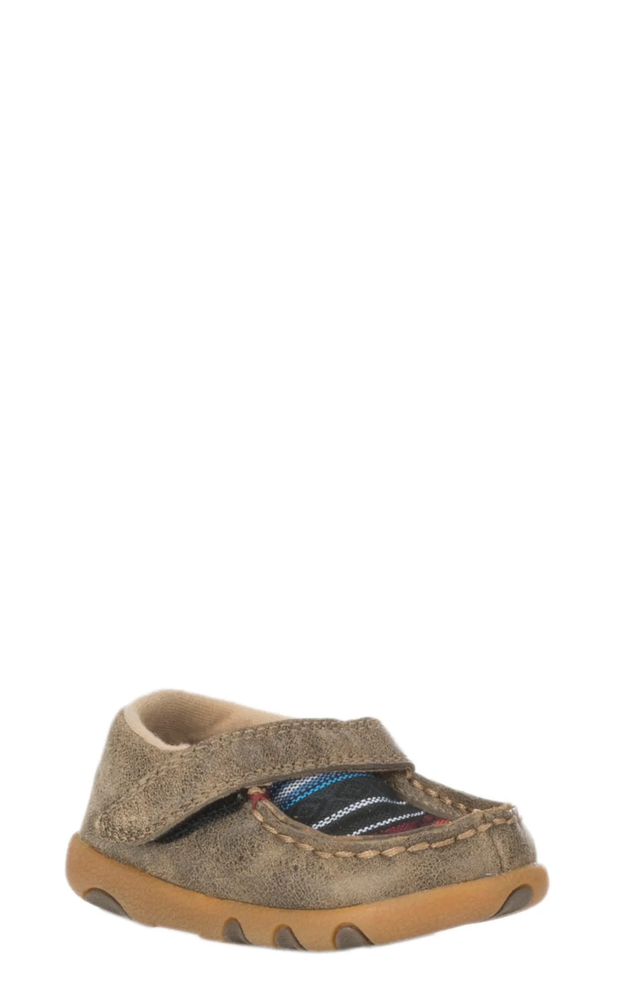 Twisted X Infant Brown Bomber with Serape Inlay & Velcro Closure Casual Shoe