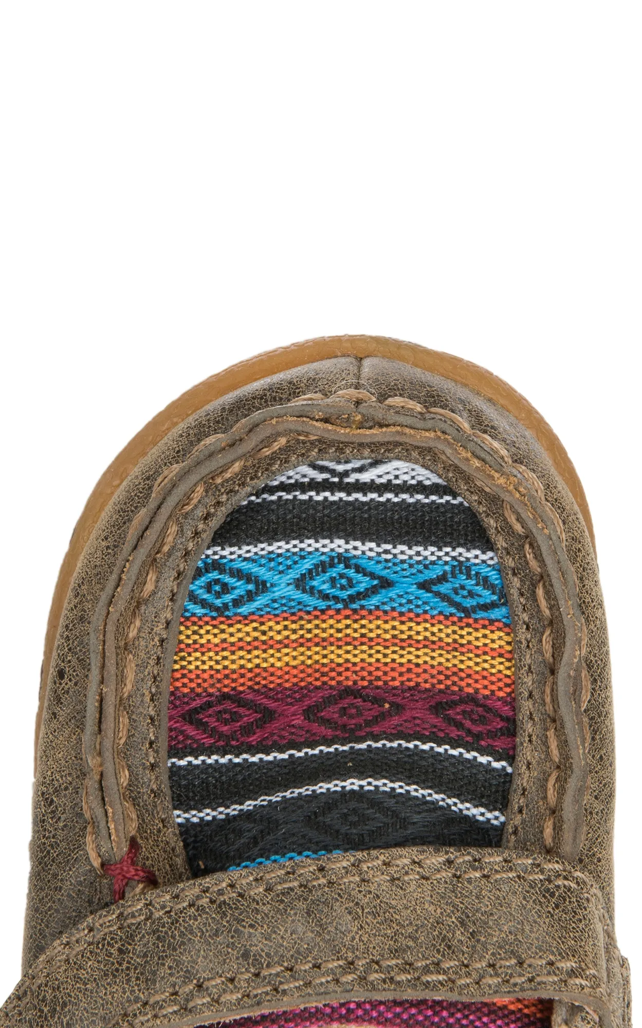 Twisted X Infant Brown Bomber with Serape Inlay & Velcro Closure Casual Shoe