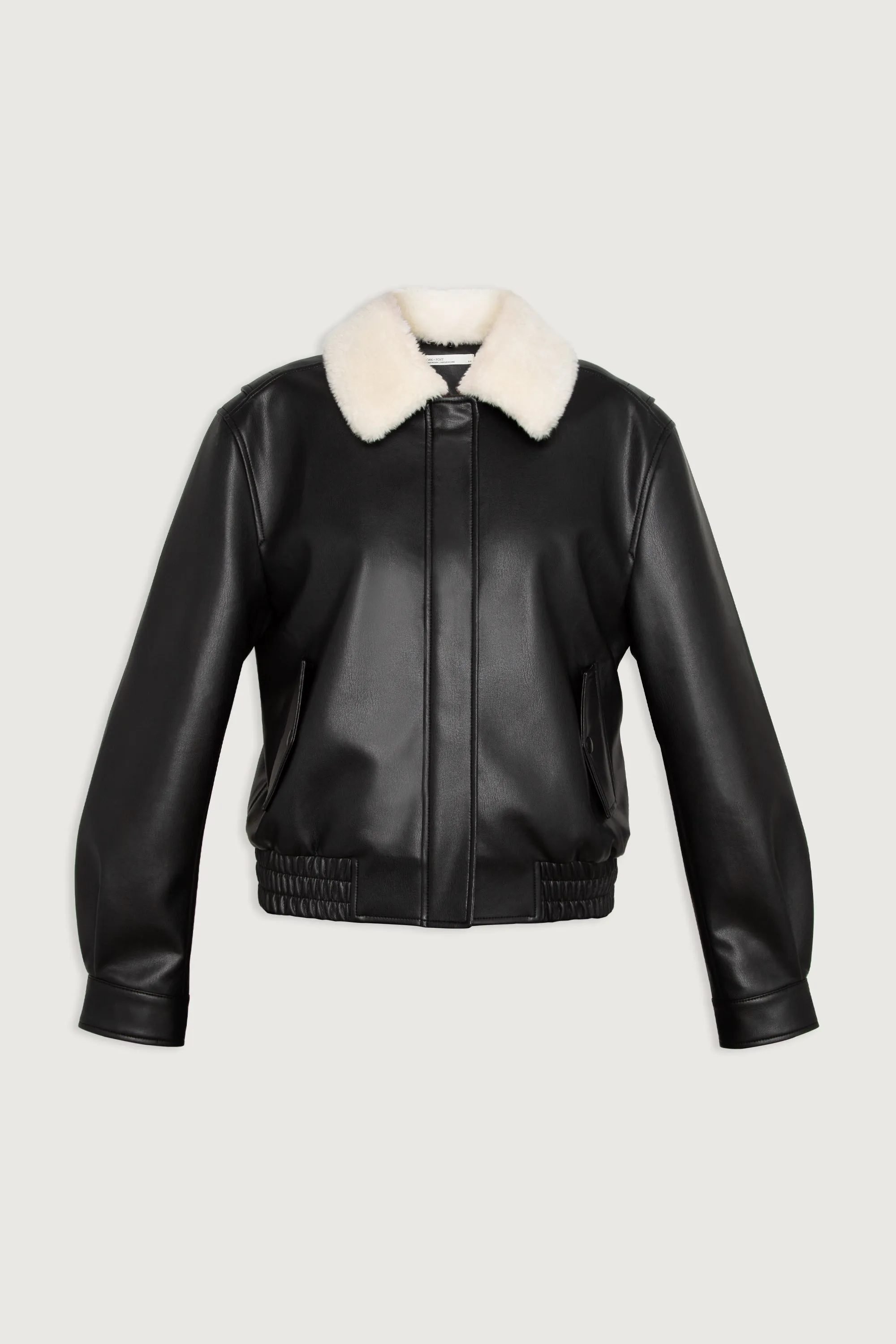 VEGAN LEATHER BOMBER JACKET