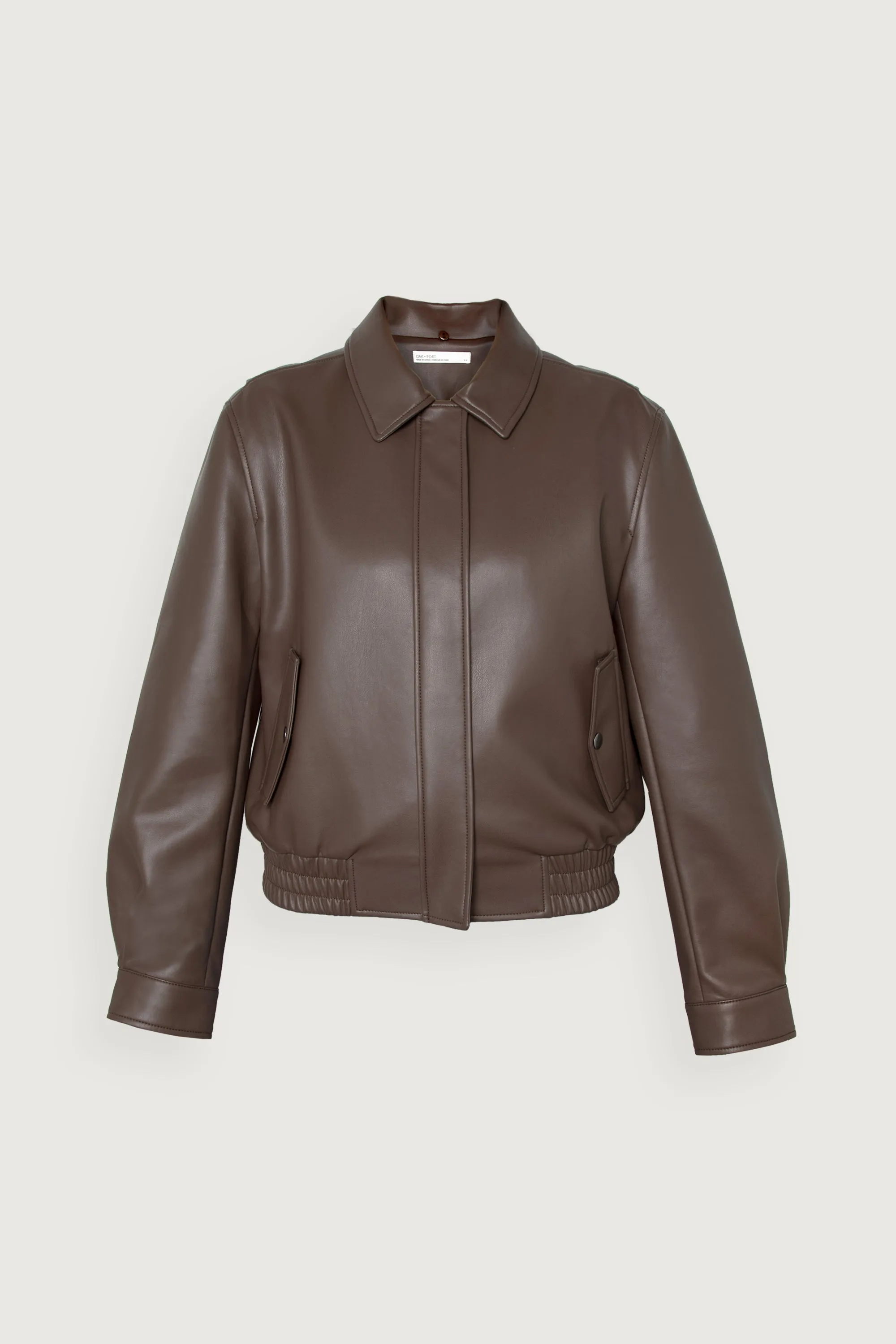 VEGAN LEATHER BOMBER JACKET