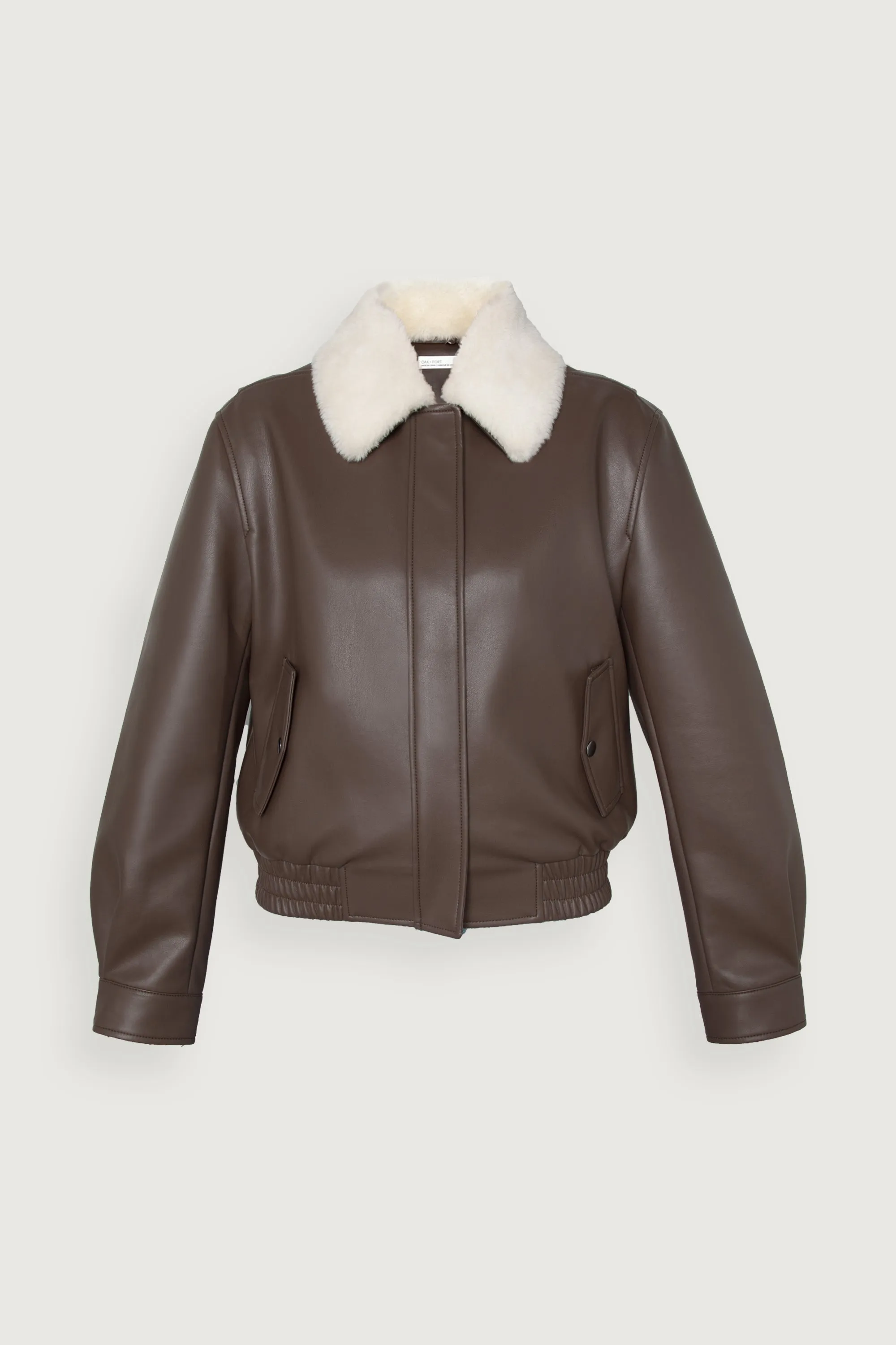 VEGAN LEATHER BOMBER JACKET