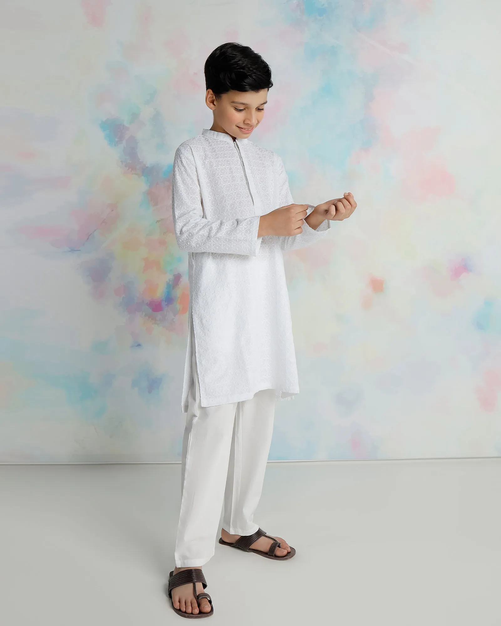 White Chikankari Kurta