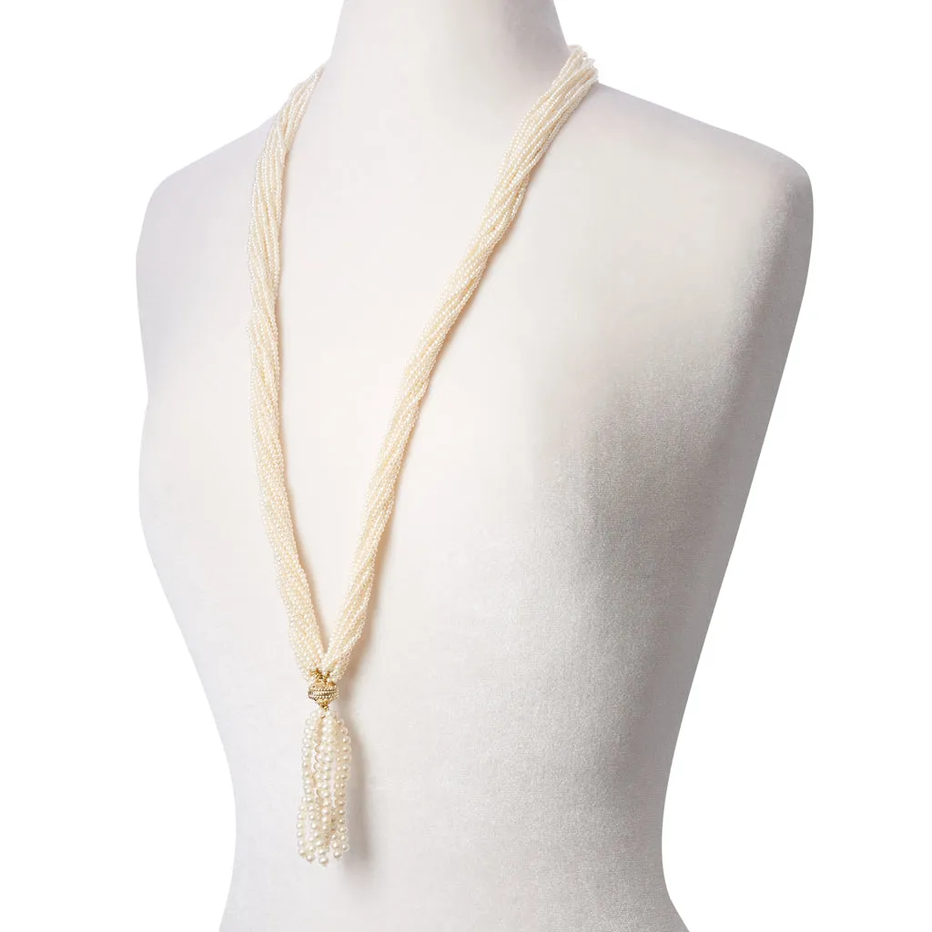 White Rice Pearl Tassel