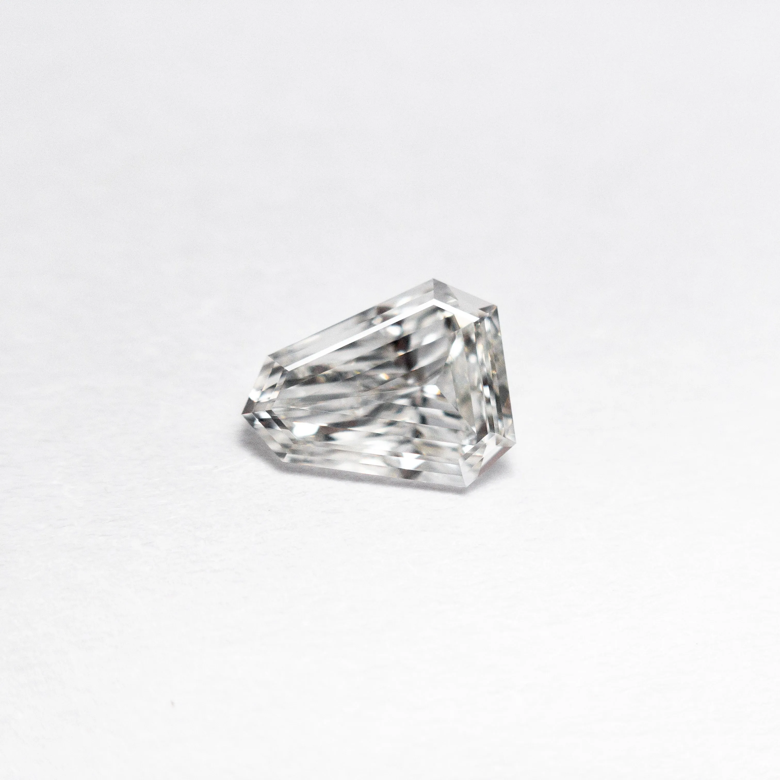 White Step Cut Diamond - 0.43ct Shield