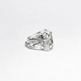 White Step Cut Diamond - 0.43ct Shield