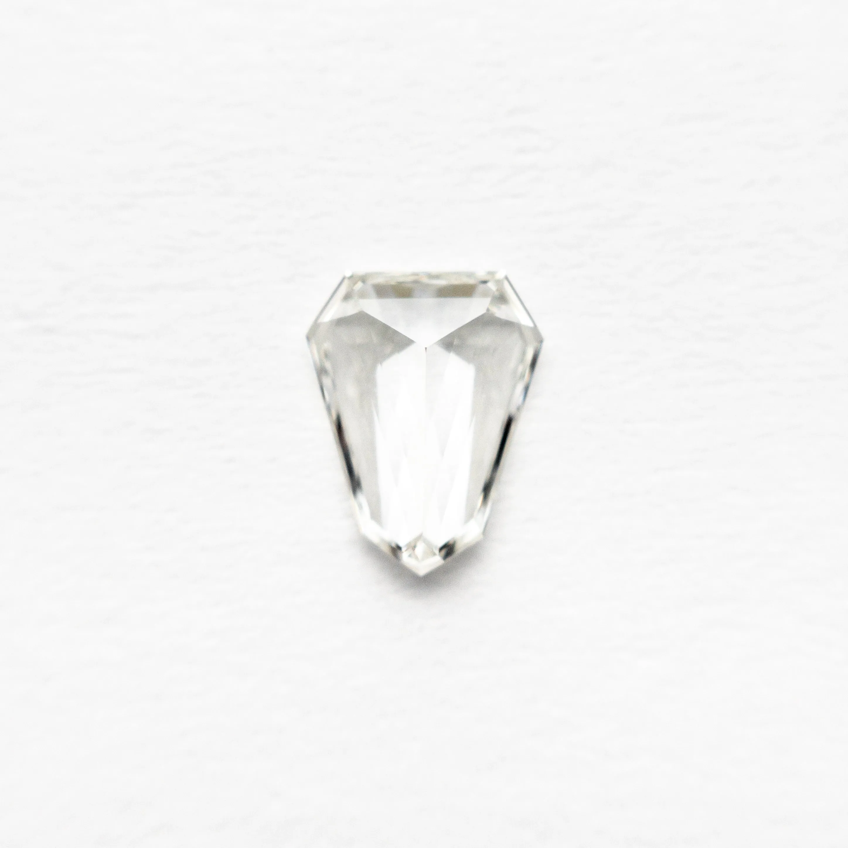 White Step Cut Diamond - 0.43ct Shield