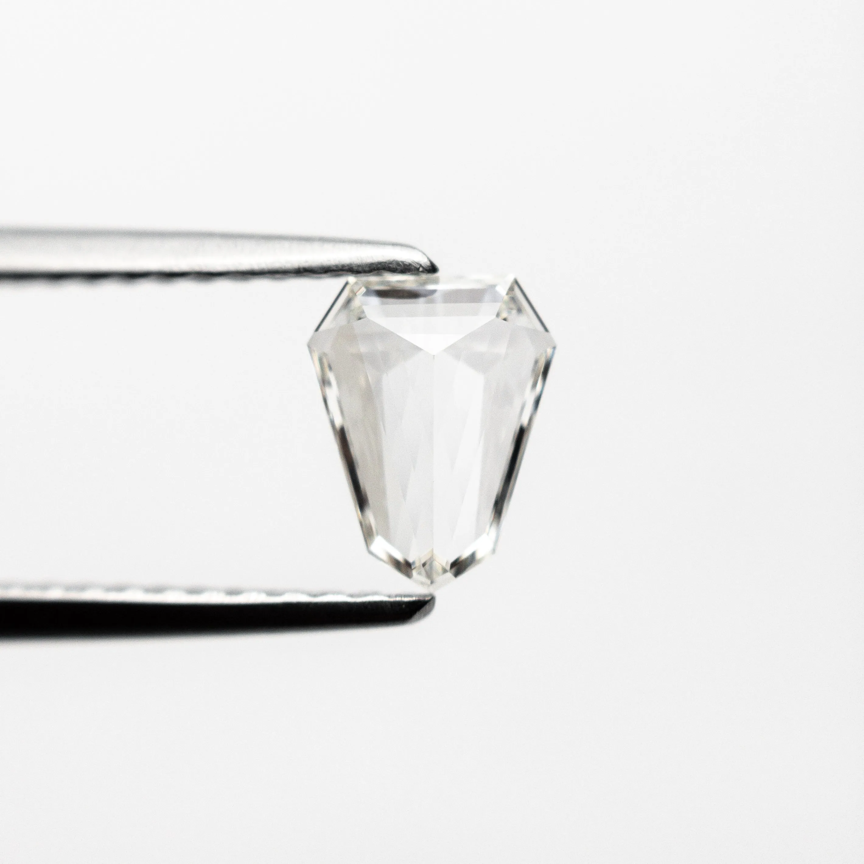 White Step Cut Diamond - 0.43ct Shield