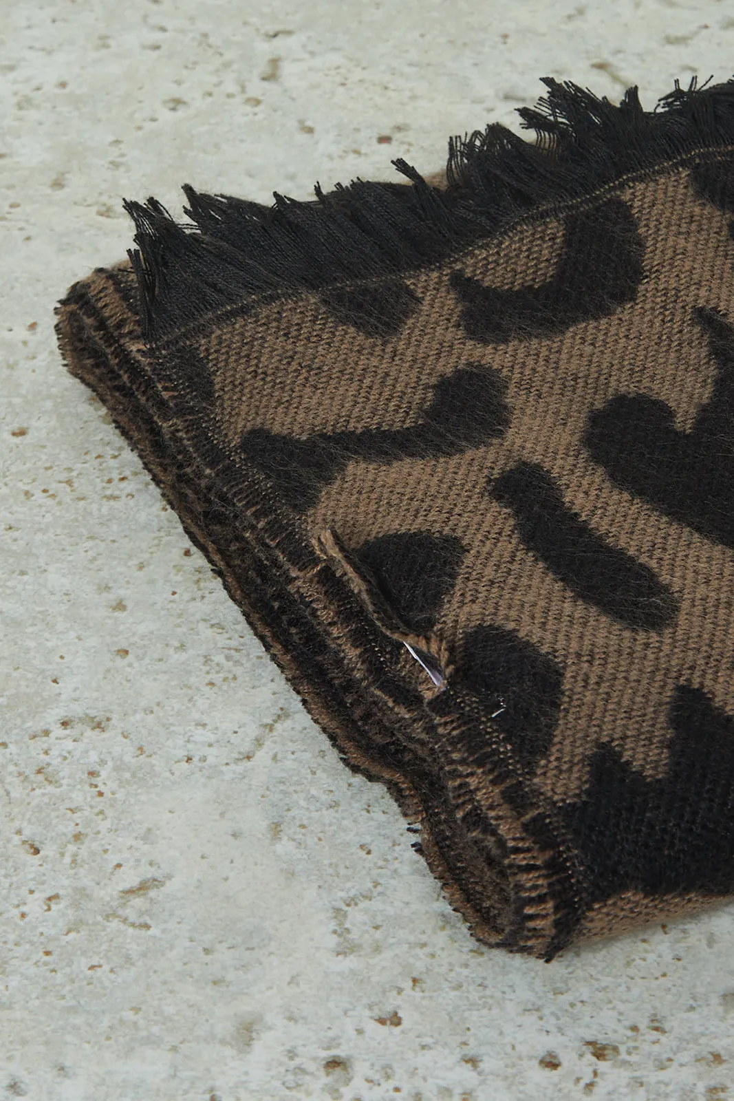 Women Brown Knitted Scarf