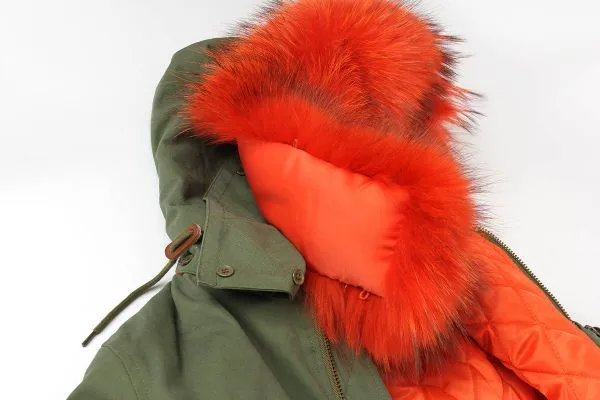 Women's Winter Fleece Jacket with Fur Hood