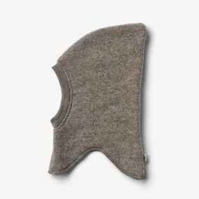 Wool Fleece Balaclava Eli - brown melange