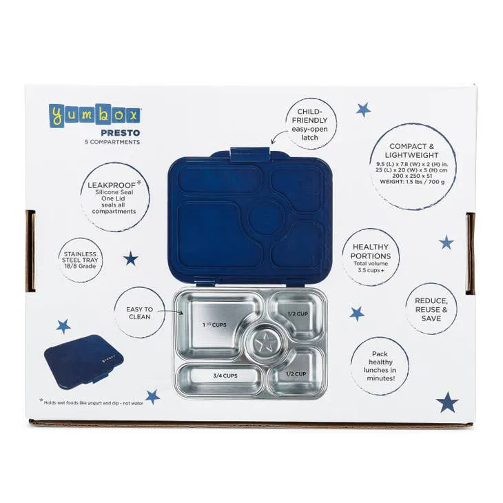 Yumbox Presto Santa Fe Blue Stainless Steel Lunchox