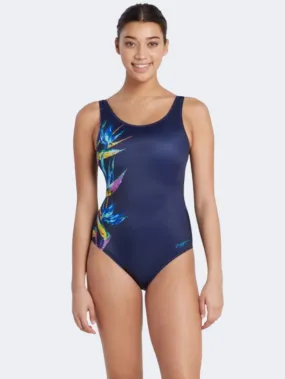 Zoggs Scoopback Women Swim Monokini Navy/Multi