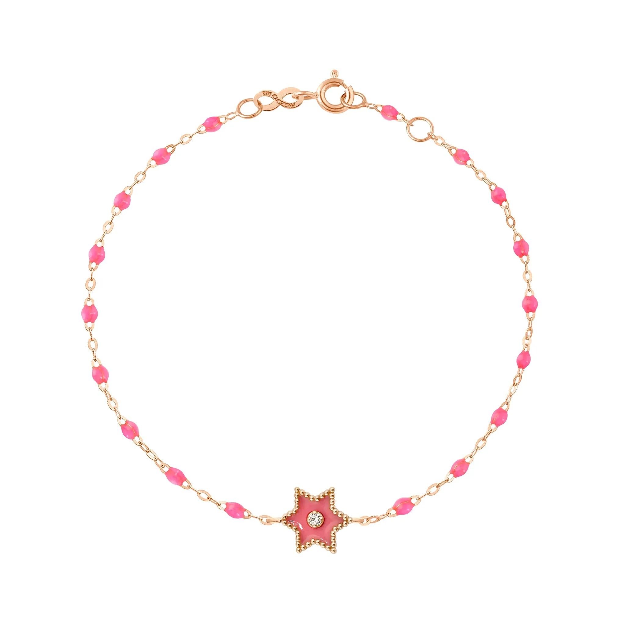 Étoile Diamond Bracelet, Pink, Rose Gold, 6.7